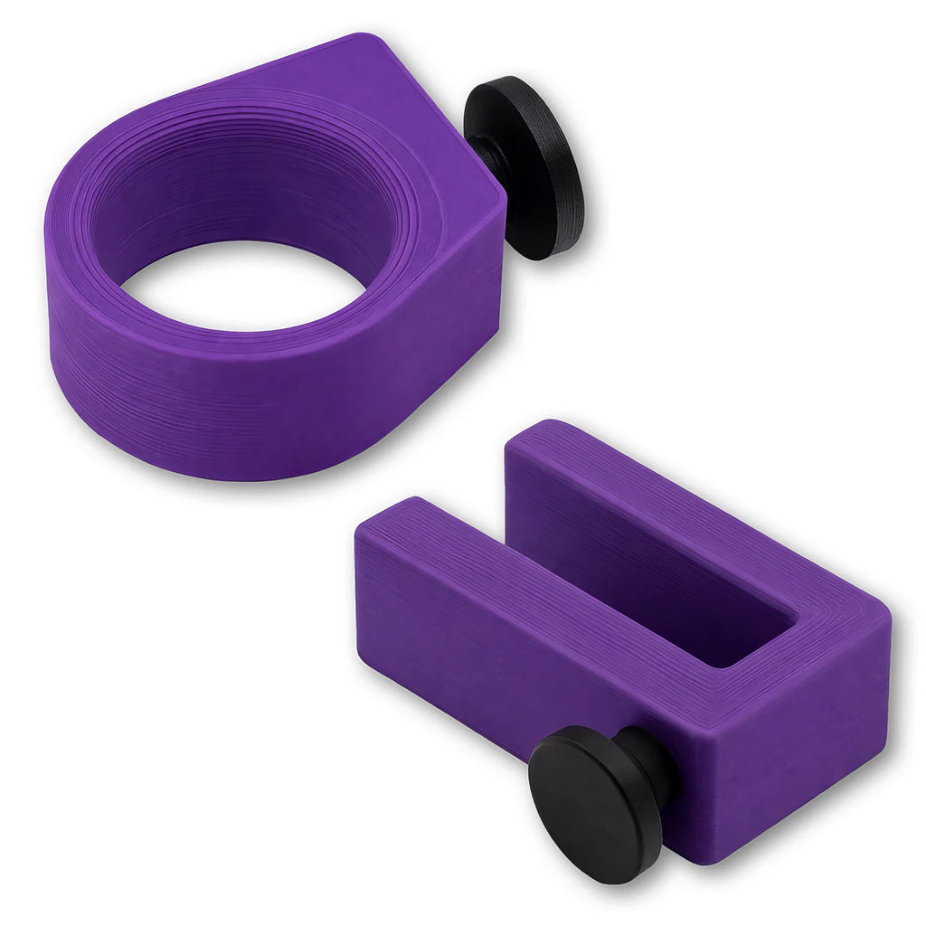 Sunglasses Ring and Utility Hook combo in purple. Compatible with Bat Saver™, Drink Saver™ and Phone Saver™.