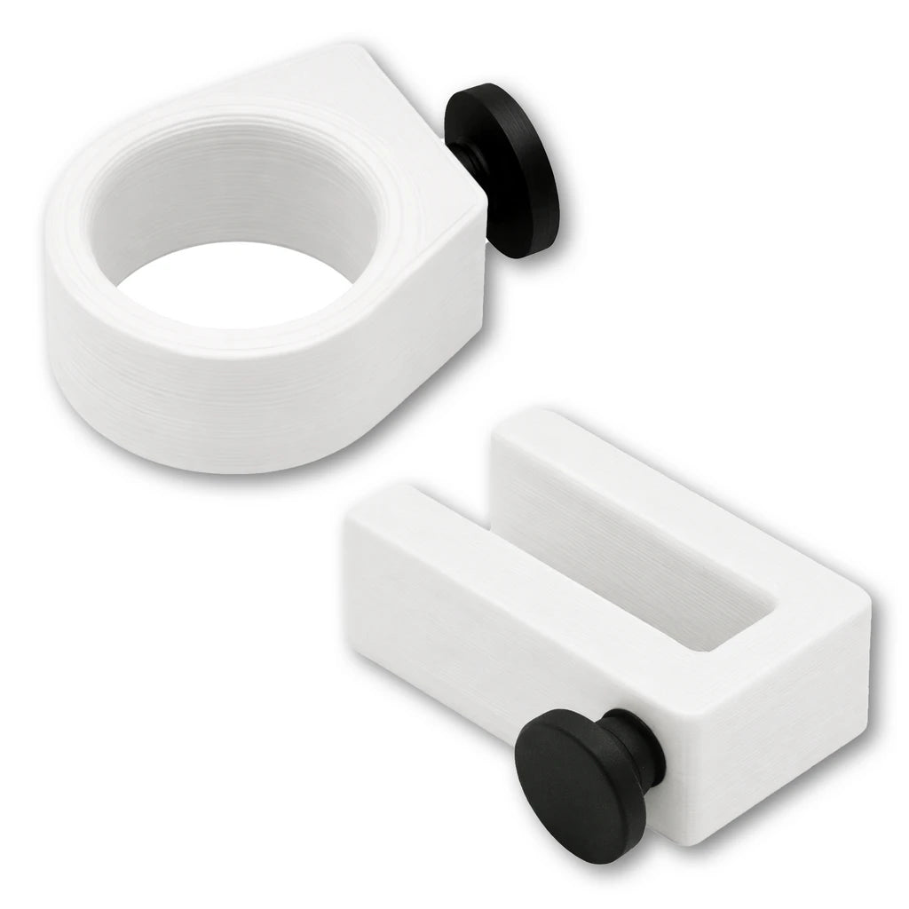 Sunglasses Ring and Utility Hook combo in white. Compatible with Bat Saver™, Drink Saver™ and Phone Saver™.