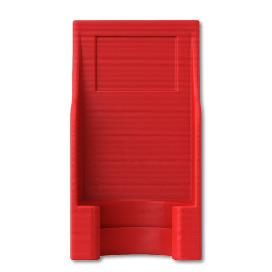 Bat Saver™ in red. Patented fence mounted bat holder.