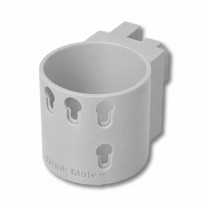 Drink Saver™ in gray. Patented fence mounted cup holder.