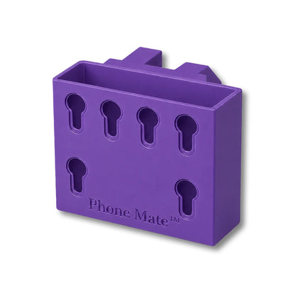 Phone Saver™ in purple. Patented fence mounted phone cradle.