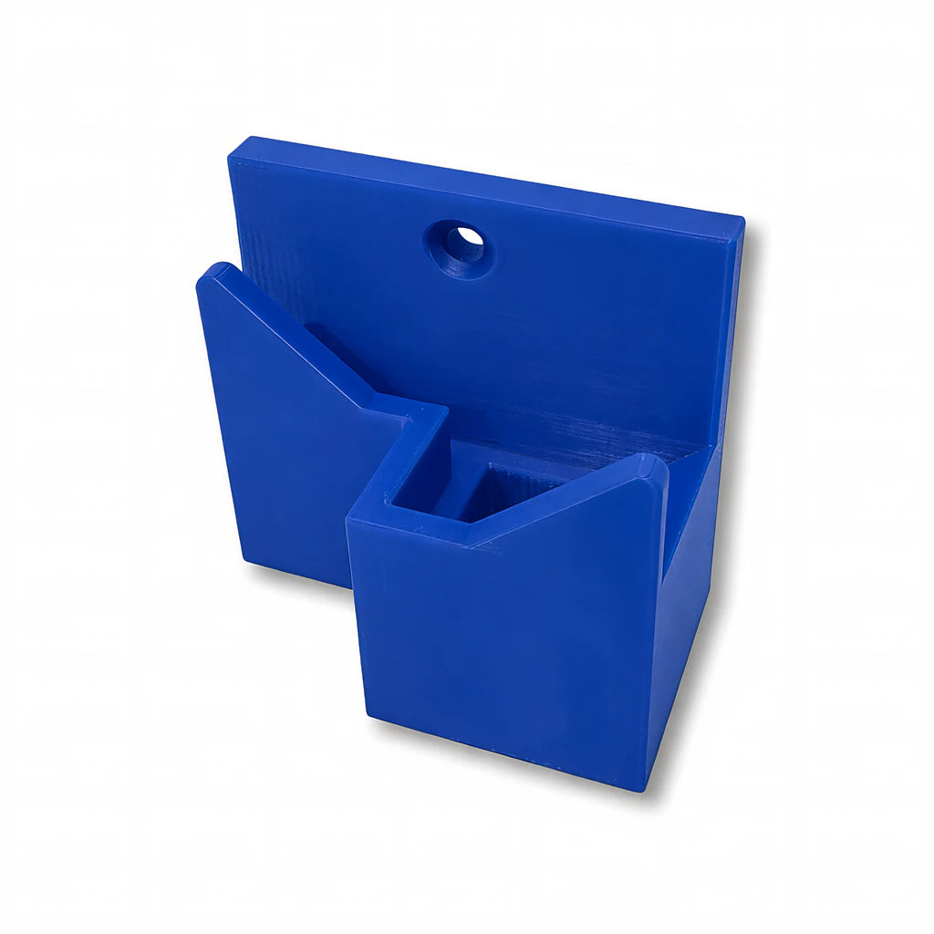 Wall Mount Adapter in blue. Compatible with all Bat Saver™ products.