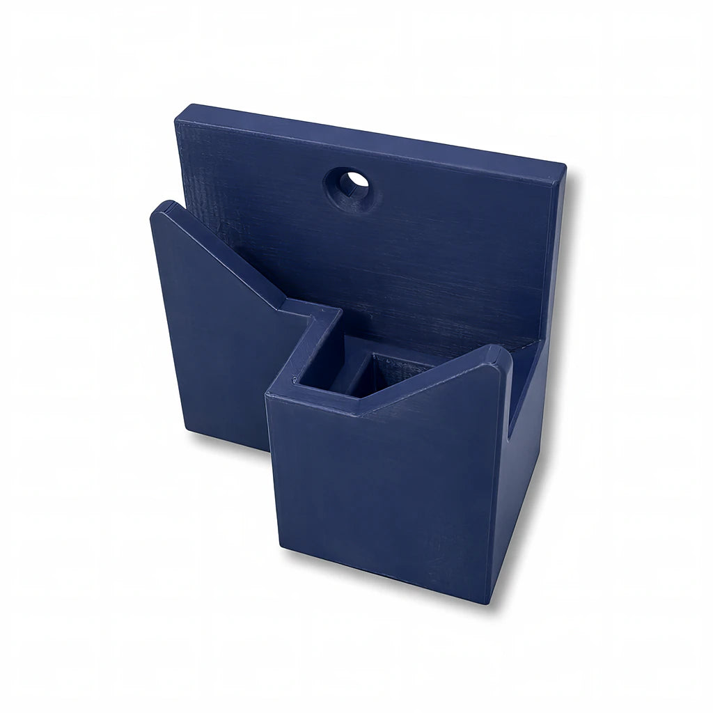 Wall Mount Adapter in dark blue. Compatible with all Bat Saver™ products.