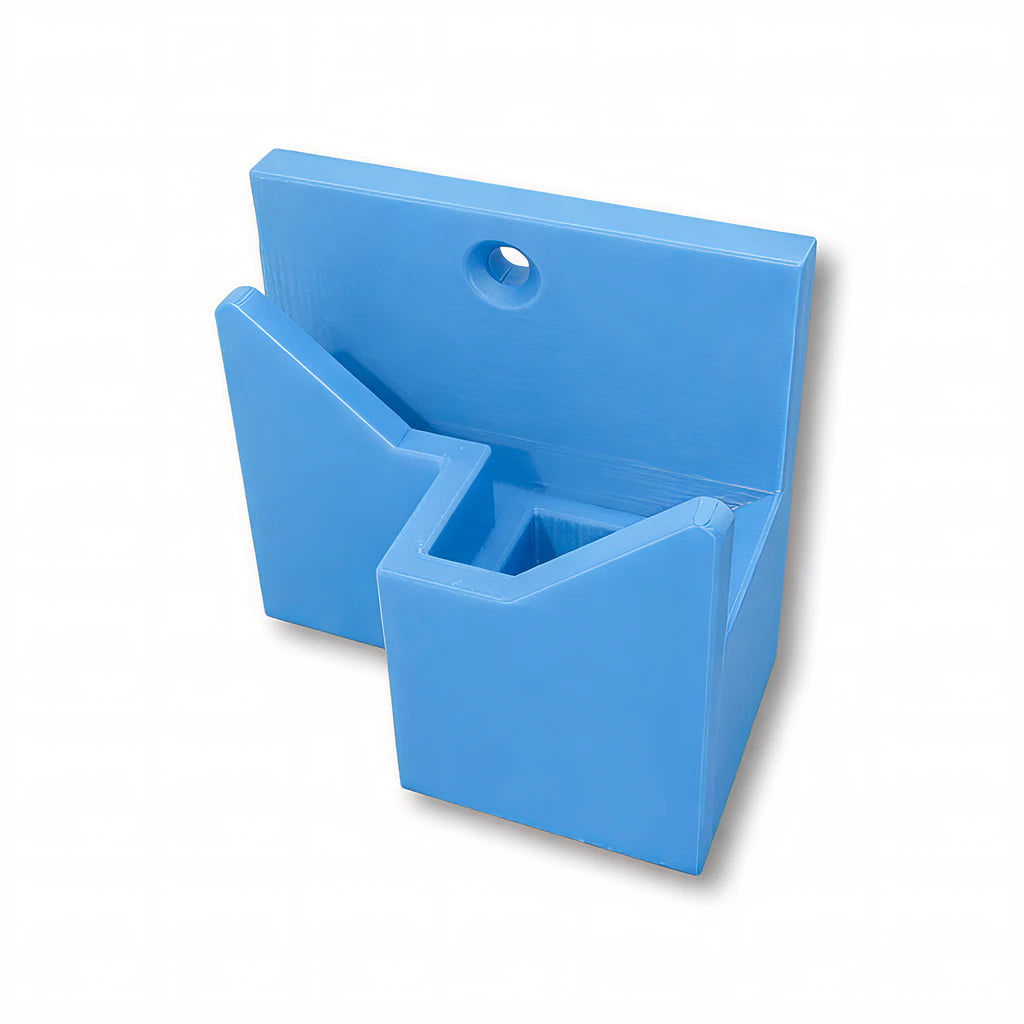 Wall Mount Adapter in light blue. Compatible with all Bat Saver™ products.