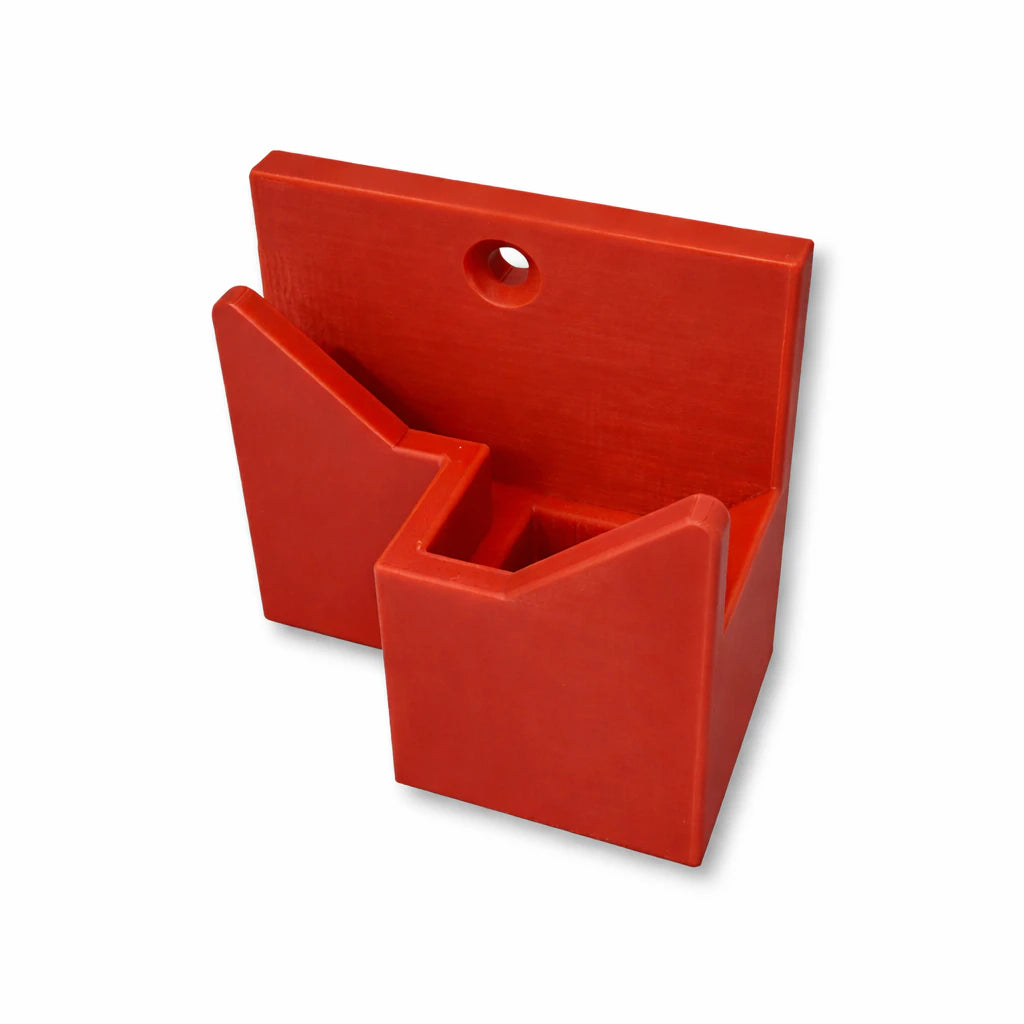 Wall Mount Adapter in red. Compatible with all Bat Saver™ products.