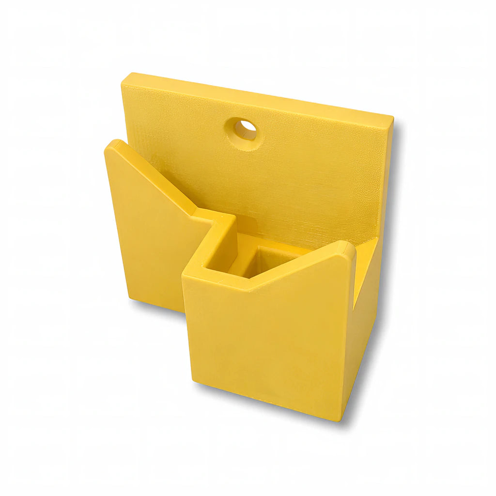 Wall Mount Adapter in yellow. Compatible with all Bat Saver™ products.